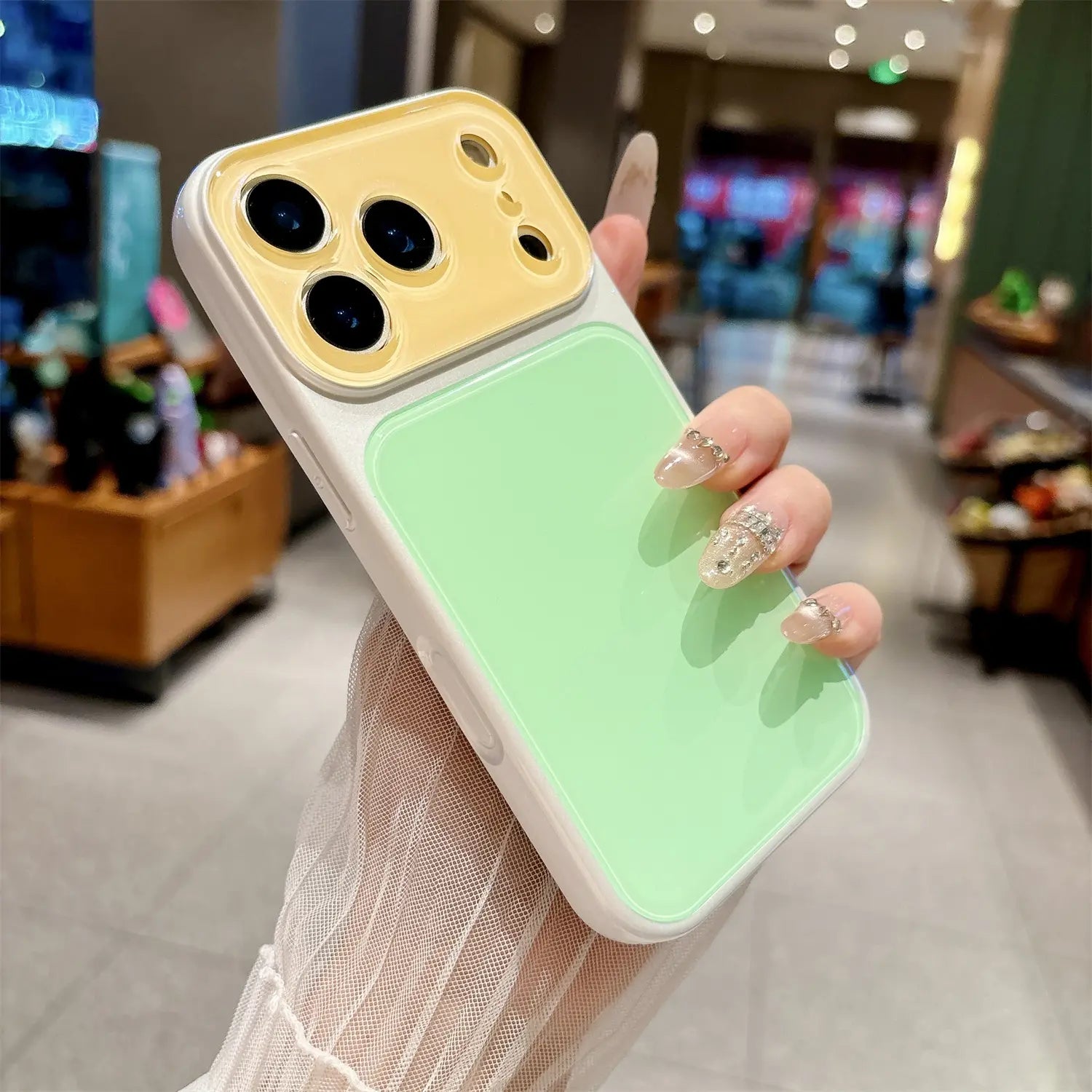 Candy Contrast Color Phone Case for Iphone 17 Pro Max 16 15 14,Colorful Dopamine Candy Full Lens Protection,Tpu+Pc Acrylic Shockproof Protection Phone Case