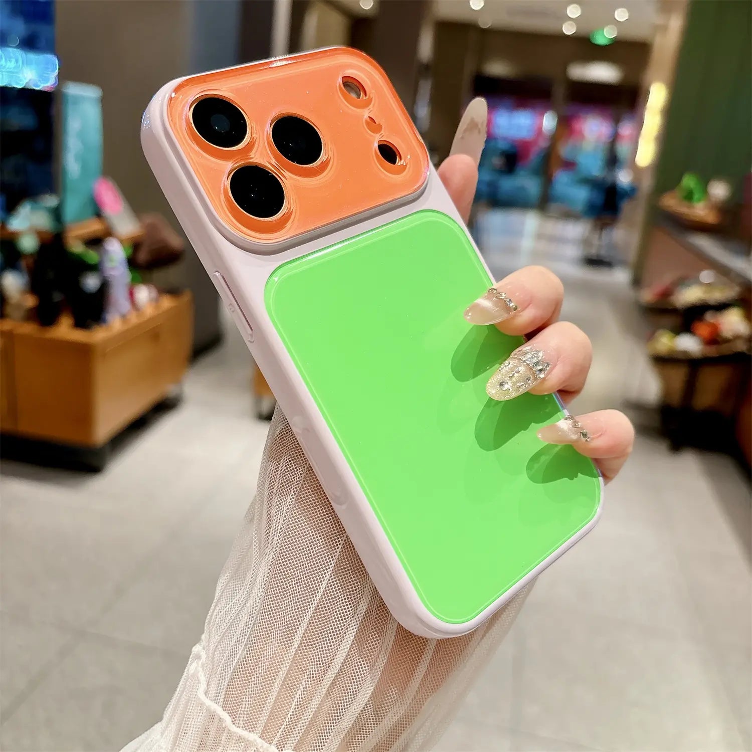 Candy Contrast Color Phone Case for Iphone 17 Pro Max 16 15 14,Colorful Dopamine Candy Full Lens Protection,Tpu+Pc Acrylic Shockproof Protection Phone Case