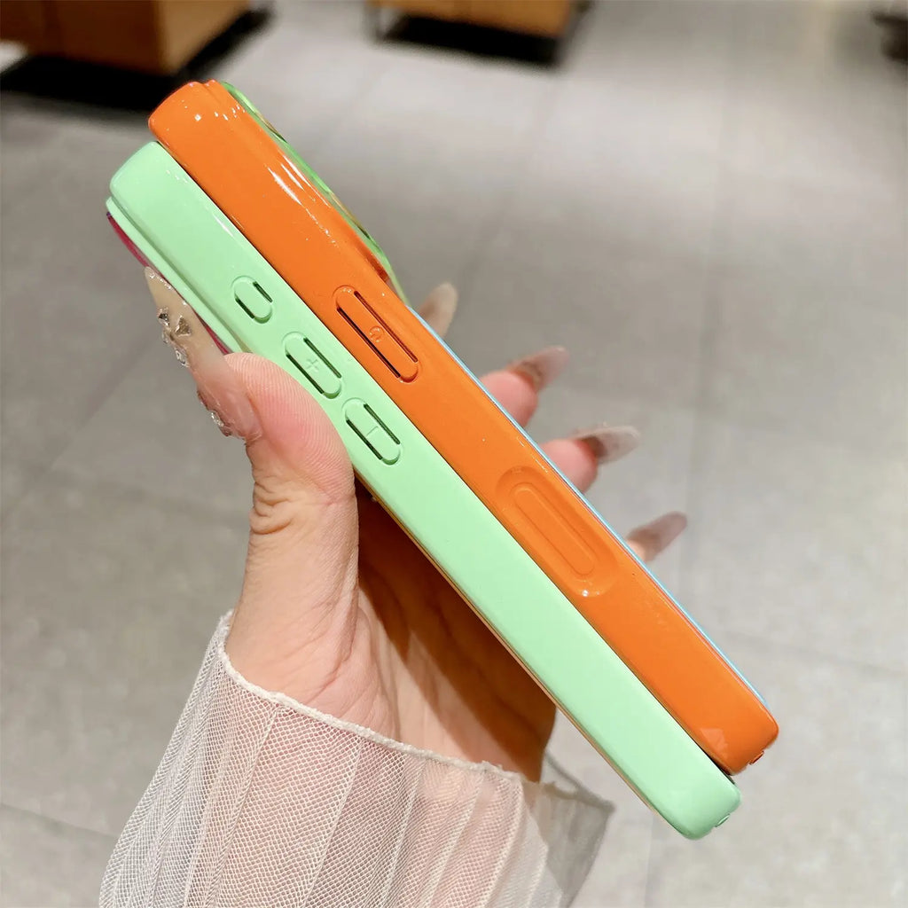 Candy Contrast Color Phone Case for Iphone 17 Pro Max 16 15 14,Colorful Dopamine Candy Full Lens Protection,Tpu+Pc Acrylic Shockproof Protection Phone Case
