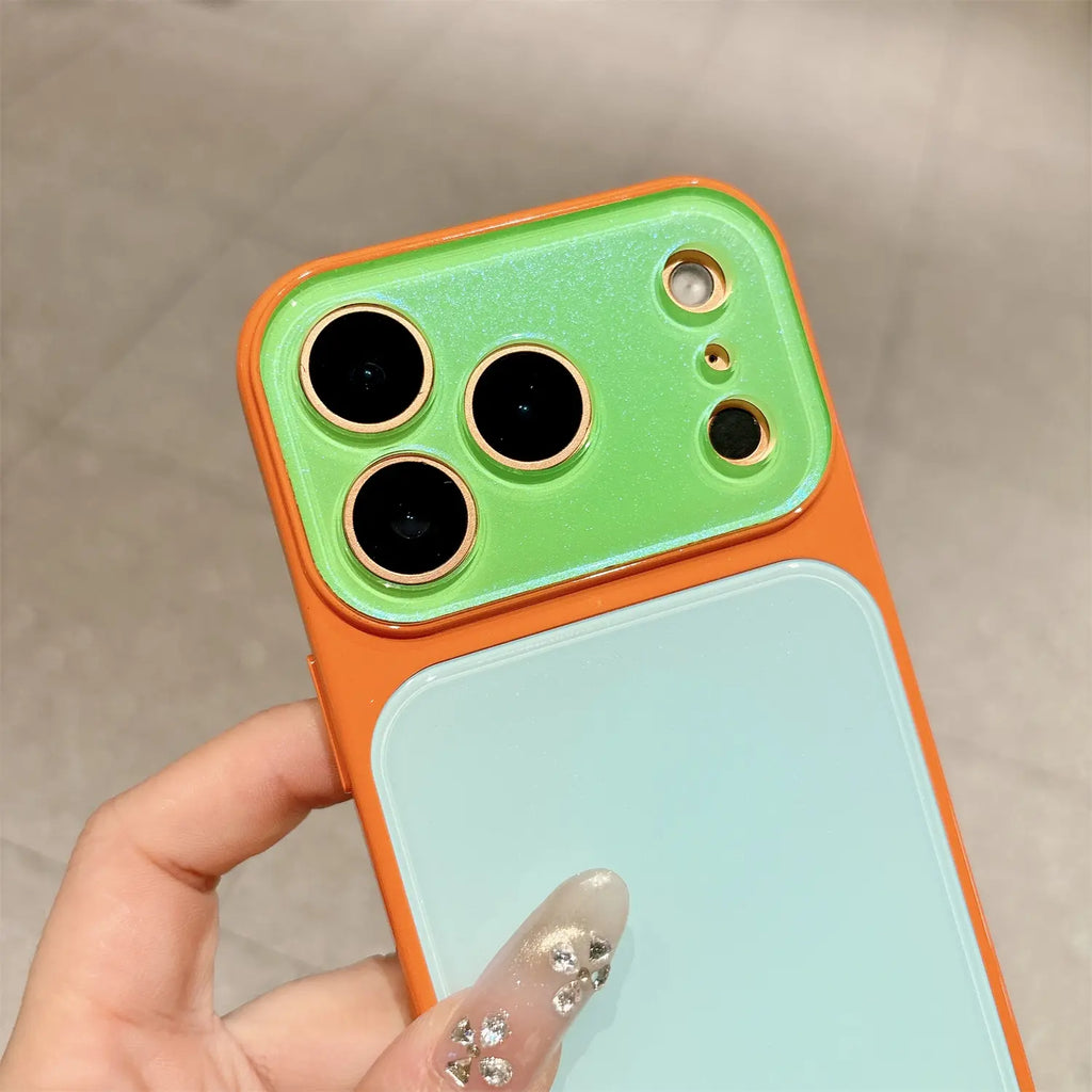 Candy Contrast Color Phone Case for Iphone 17 Pro Max 16 15 14,Colorful Dopamine Candy Full Lens Protection,Tpu+Pc Acrylic Shockproof Protection Phone Case