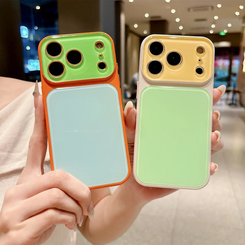 Candy Contrast Color Phone Case for Iphone 17 Pro Max 16 15 14,Colorful Dopamine Candy Full Lens Protection,Tpu+Pc Acrylic Shockproof Protection Phone Case
