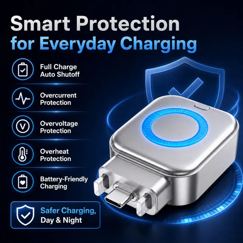 Smart Auto-Disconnect Charger Adapter, 140W Lightning Fast AI Charger with Stay Cool Tech, Full Battery Power-Off Protector for Mobile Phones & Electronics